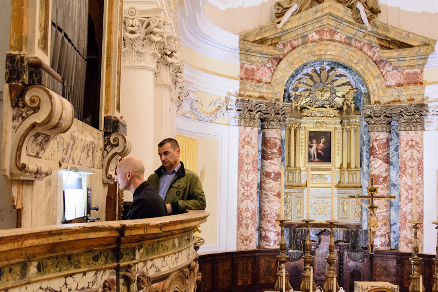 vista dalla postazione dell'organo Callido