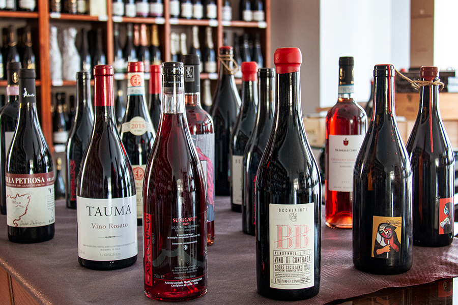 selezione di vini rossi