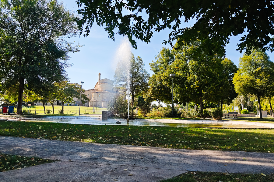 vista totale della fontana grande